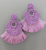 Fan Tassel Bead Earrings