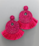 Fan Tassel Bead Earrings