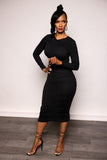 SEXY RUCHED MIDI DRESS see