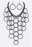 METAL LINK BIB NECKLACE SET