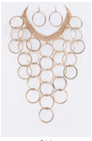 METAL LINK BIB NECKLACE SET