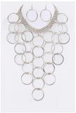 METAL LINK BIB NECKLACE SET