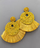 Fan Tassel Bead Earrings