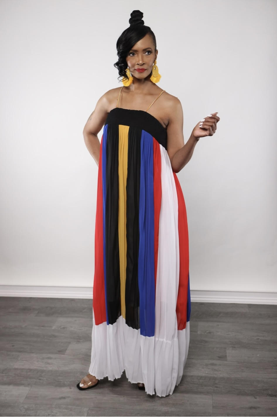 Multicolor Striped Maxi Dress