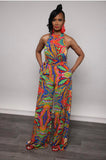 Multicolor Stretch Jumpsuit