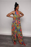 Multicolor Stretch Jumpsuit