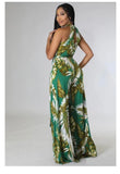 Green Leaf Stretch Jumpsuit