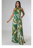 Green Leaf Stretch Jumpsuit