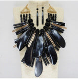 CHUNKY CELLULOSE STATEMENT NECKLACE SET